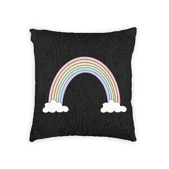Pastel Rainbow Love Woven Pillows