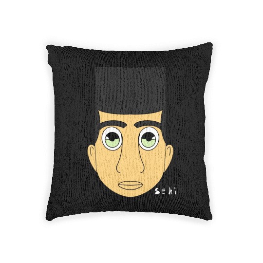 Seki character face Woven Pillows