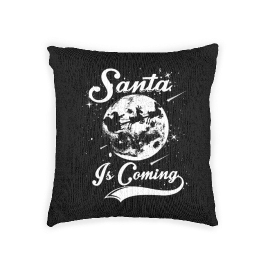 Santa is Coming Woven Pillows
