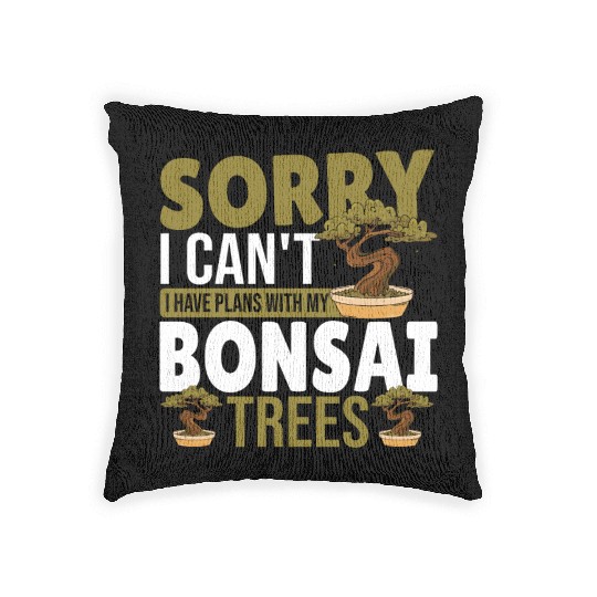 Japanese Culture Gardener Japanese Art Bonsai Woven Pillows