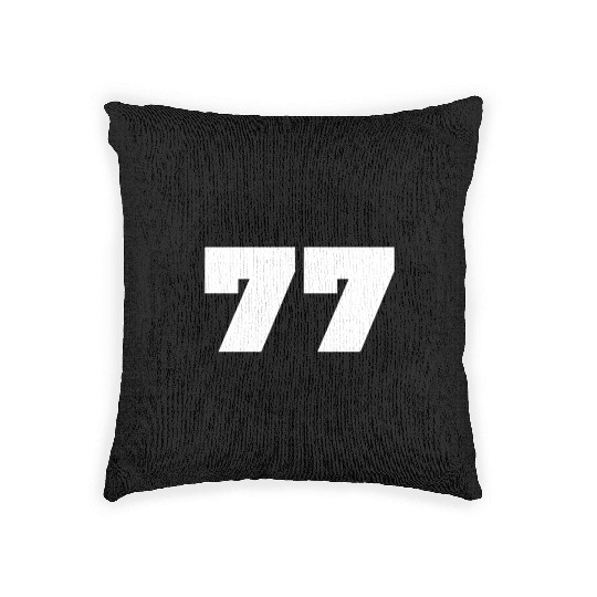 Congratulations 77 Years - Number Seventy-Seven Woven Pillows