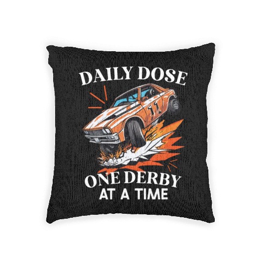 Demo Derby Demolition Derby Demolition Derby Lover Woven Pillows