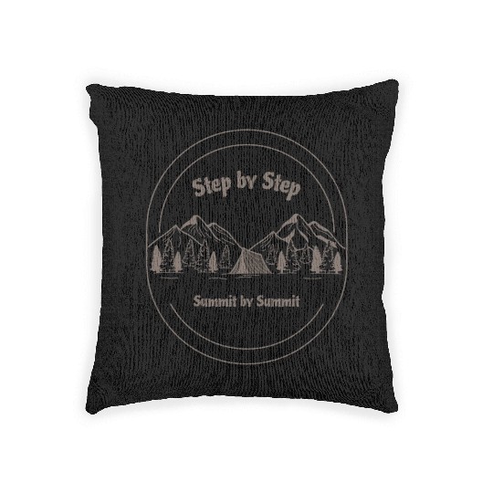 Hiking: Step by step, Summit by summit Woven Pillows