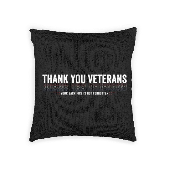 Thank You Veterans! Thank You For Your Service Woven Pillows
