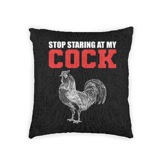 Stop Staring Joker or Comedian Gift Woven Pillows