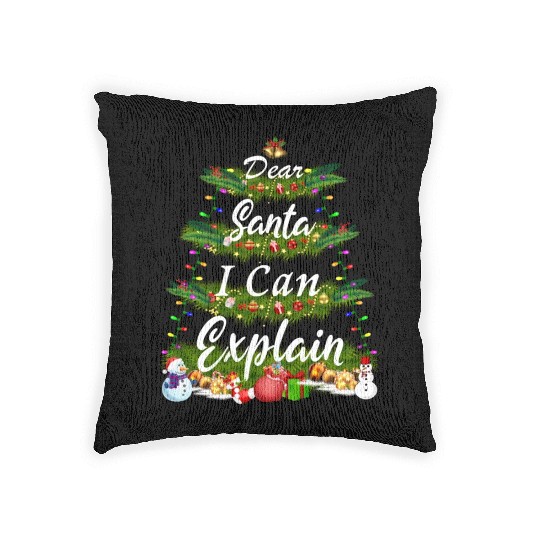 Dear Santa, I Can Explain - Christmas Tree Woven Pillows