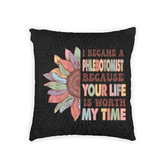 Phlebotomist Rainbow Leopard Print Face Woven Pillows