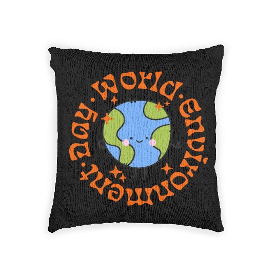 world environment day Woven Pillows