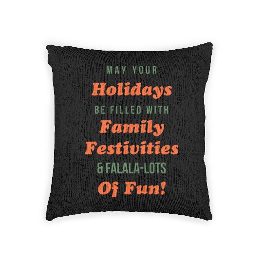 may your holidays filled with activities Woven Pillows