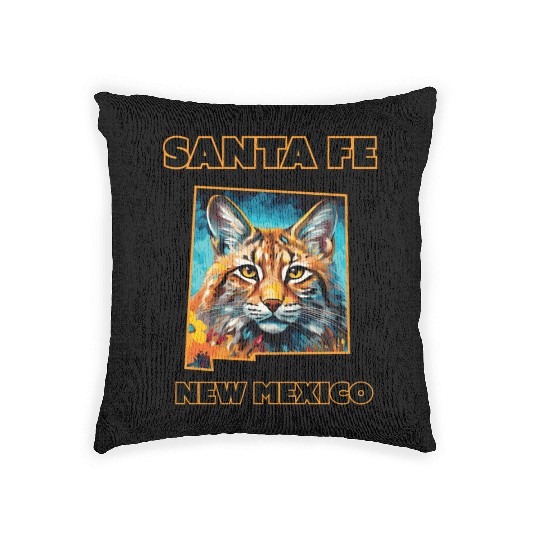 New Mexico - Bobcat Woven Pillows