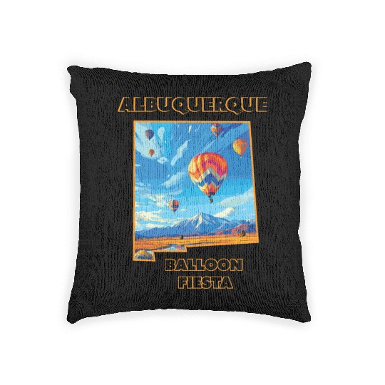 New Mexico Balloon Festival Woven Pillows