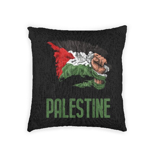 FREE PALESTINE FLAG GAZA Woven Pillows