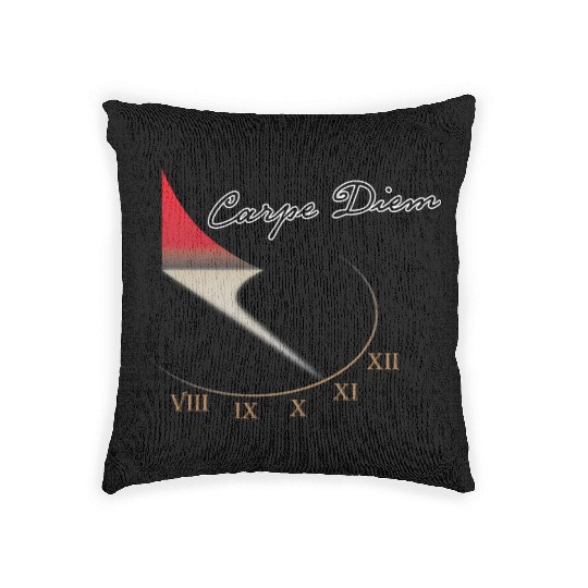 Carpe Diem. Time is Running Out Woven Pillows