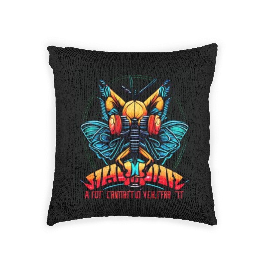 Colorful Butterfly face Woven Pillows