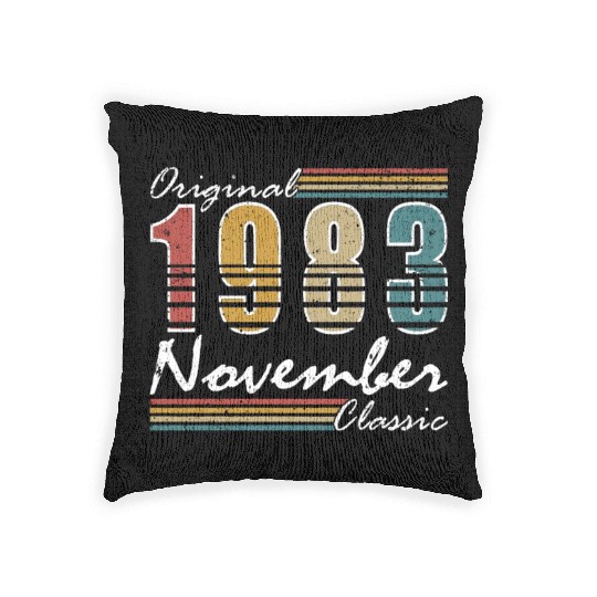 november 1983 anniversary november 1983 november Woven Pillows