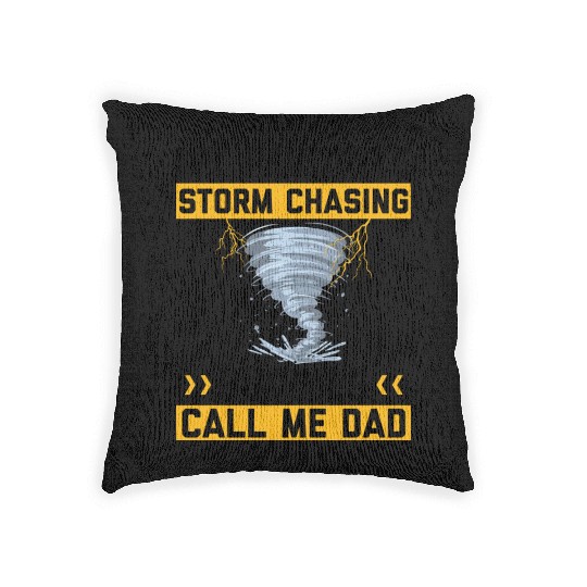 Storm chaser sayings Woven Pillows