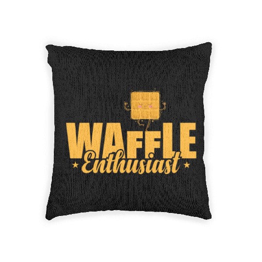 Waffle Enthusiast Snack Pastry Baker Woven Pillows