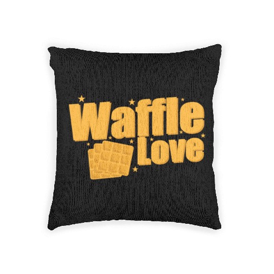 Waffle Love Snack Pastry Baker Woven Pillows