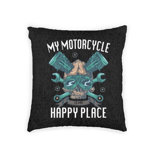 My Motorcycle Woven Pillows