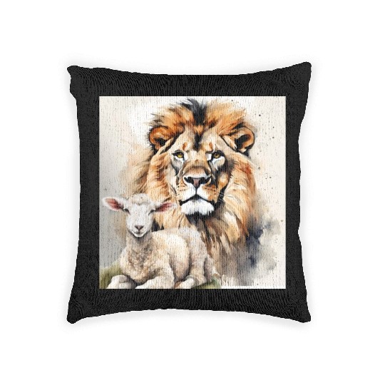 Lion and Lamb Christian Apparel Woven Pillows
