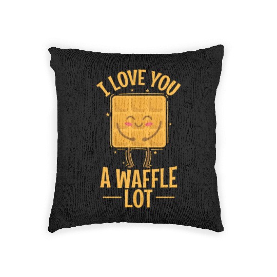 I Love You a Waffle Lot Pastry Pastry Snack Woven Pillows