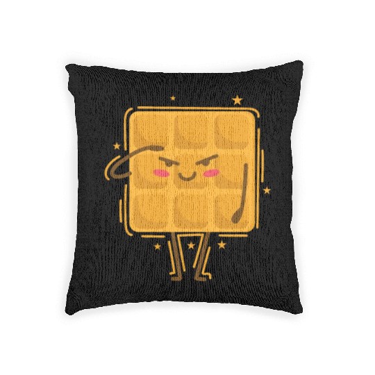 Waffle salutes Pastry Snack Woven Pillows