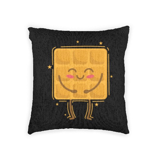 Waffle happy Pastry Baker Woven Pillows