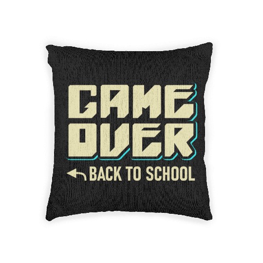 Game Over Back To School Woven Pillows