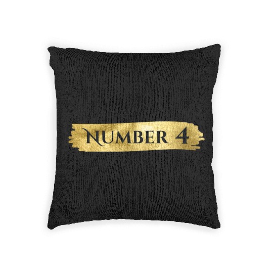 Number 4 in Gold - Four Woven Pillows