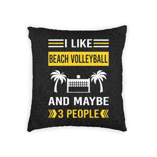 3 People Beach Volleyball Woven Pillows