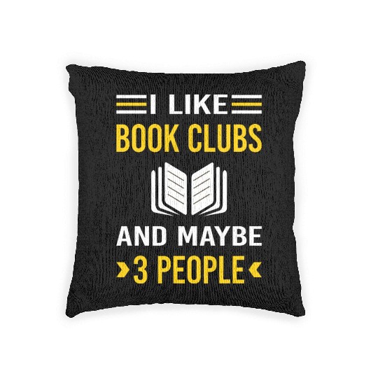 3 People Book Club Read Reader Reading Books Woven Pillows