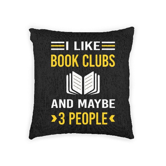 3 People Book Club Read Reader Reading Books Woven Pillows