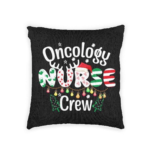 One merry Oncology Nurse Christmas Woven Pillows
