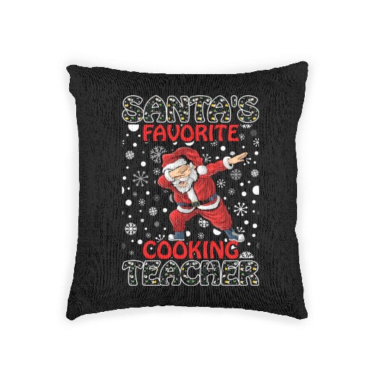 Christmas Cooking Santa s Favorite Cooking Teacher Woven Pillows