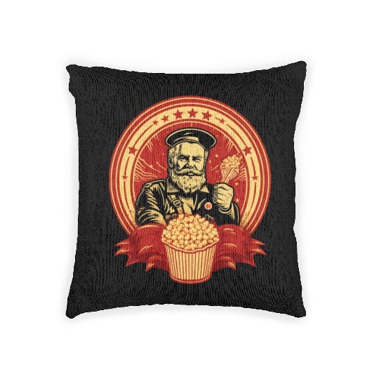 Popcorn Communist Propaganda #1 Woven Pillows