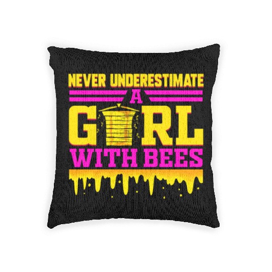 Beekeeper Funny Bee Gift for Girls Honey Woven Pillows