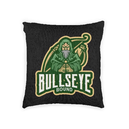 Bullseye Bound archery Woven Pillows