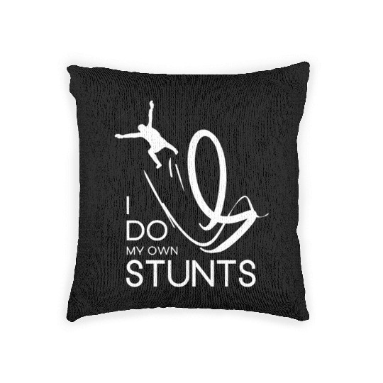 "I Do My Own Stunts" Daredevil Design Woven Pillows