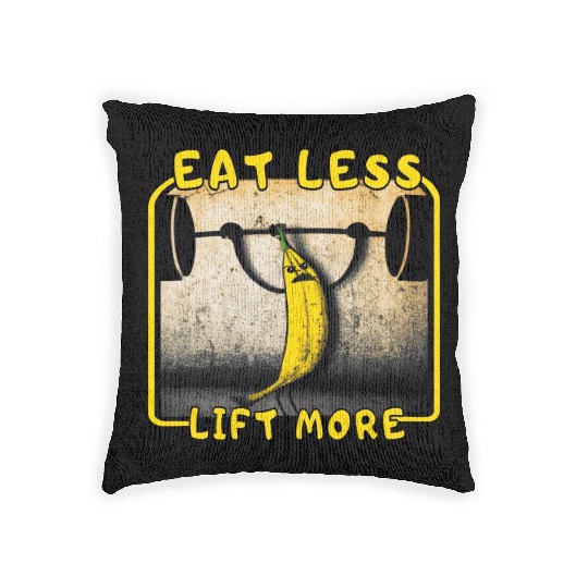 Banana Weightlifting Woven Pillows