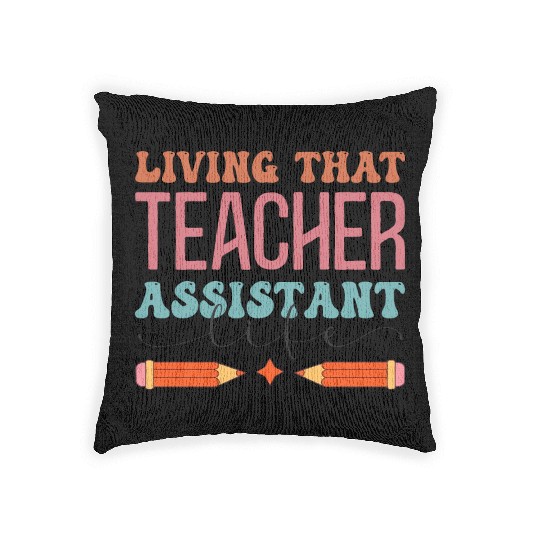 Teacher Assistant Woven Pillows