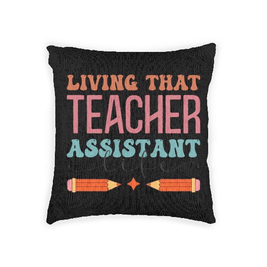 Teacher Assistant Woven Pillows