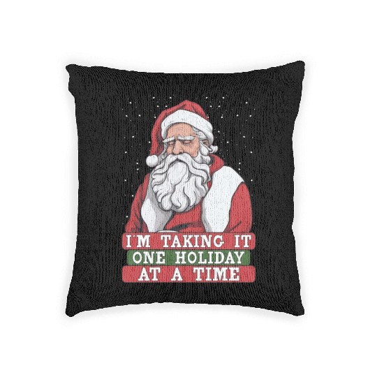 Mental Health Christmas Anti Christmas Holiday Woven Pillows
