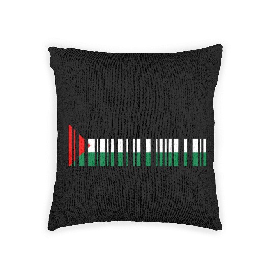 Made in Bethlehem Barcode Palestine Flag for Pales Woven Pillows