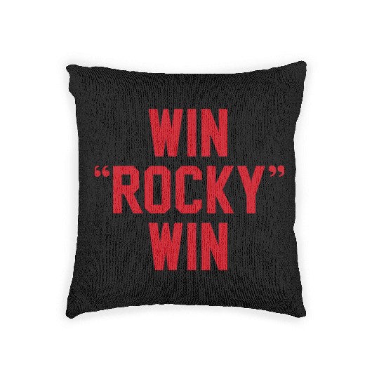 Win Rocky Win Woven Pillows