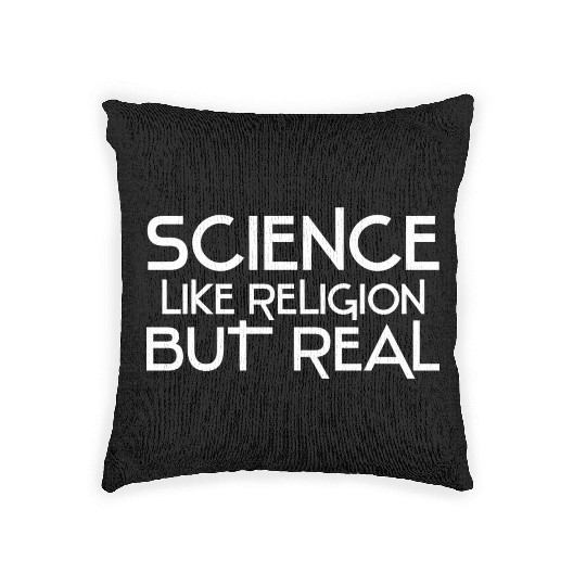 atheism science Woven Pillows