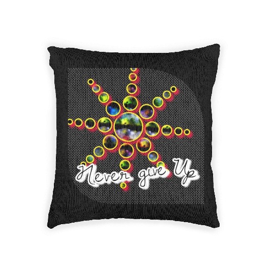 Never Give Up Woven Pillows