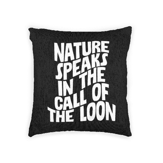 Nature Speaks In The Call Of The Loon 4 Woven Pillows