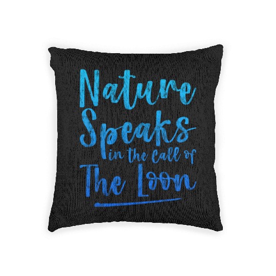 Nature Speaks In The Call Of The Loon 3 Woven Pillows