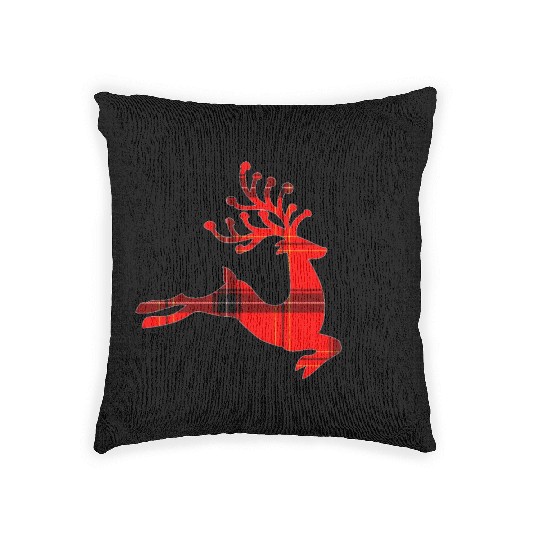 Christmas reindeer Woven Pillows