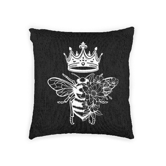 Queen Bee Crown Women Hive Beekeeping Bee Women Woven Pillows